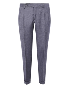 Шерстяные брюки Firenze со складками, серый Barba