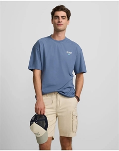 Синяя серая футболка для серфинга мужская, синий Silbon