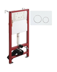 Инсталляция ACC500+APB0188 для унитаза с Белой глянцевой клавишей смыва Agger