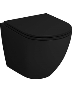 Унитаз Tornado GR-4455BMSQ подвесной Черный матовый с сиденьем Микролифт Grossman
