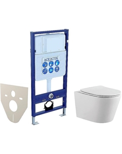Комплект унитаза с инсталляцией Set Вега с сиденьем Микролифт Aquatek