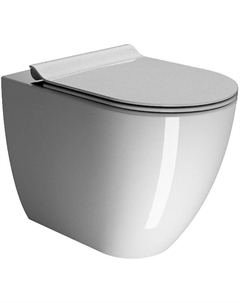 Унитаз Pura 880411 приставной Белый глянцевый без сиденья Gsi