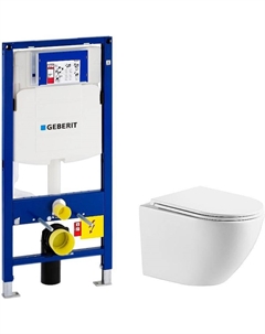 Комплект унитаза Aura WWU01121WK с инсталляцией Geberit Duofix Sigma UP320 111.300.00.5 с сиденьем Микролифт Wellwant