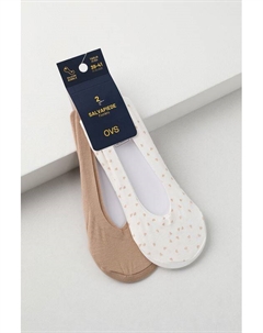 Набор из 2 пар хлопковых подследников с принтом Ovs