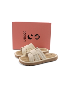 Тапочки-слайды женские цвета экрю, Ecru Josiny