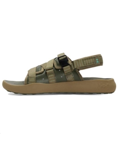 Пляжные сандалии унисекс темно-зеленые Under armour