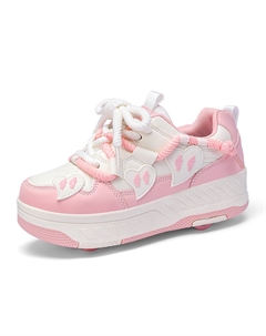 Износостойкие водонепроницаемые низкие кроссовки для женщин, увеличивающие рост, Pink Tonybear