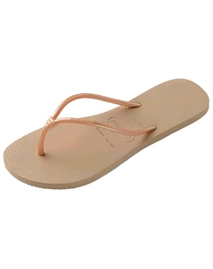 Женские золотистые шлепанцы с резиновой подошвой, устойчивые к истиранию и скольжению, Gold Havaianas