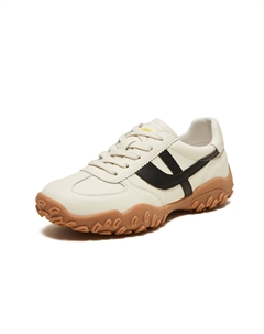 Нескользящие низкие повседневные туфли для женщин, White Black Camel active