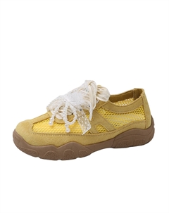 Легкие и дышащие низкие повседневные туфли для женщин, Prosperity Yellow Tonybear
