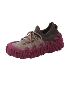 Женские кроссовки с низким верхом, увеличивающие рост, с противоскользящим и износостойким эффектом, Purple Tonybear