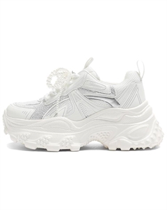 Женские кроссовки с низким верхом и массивной подошвой, устойчивые к скольжению, Ecru Josiny