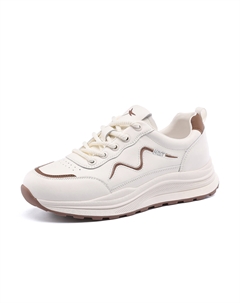 Женские низкие кроссовки Chunky, бежево-коричневые Red dragonfly