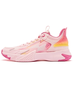 Баскетбольные кроссовки с амортизацией, отскоком, дышащие, нескользящие, низкие, мужские, розовые Qiaodan