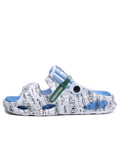 Сандалии-слайдеры из ЭВА, устойчивые к истиранию, мужские, White Blue Urban authentic