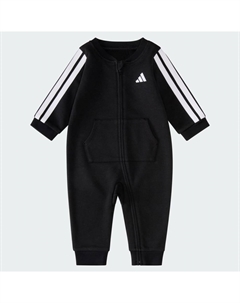 Комбинезон Long Sleeve Full-Zip Essential 3-Stripe French Terry Coverall, черный Adidas