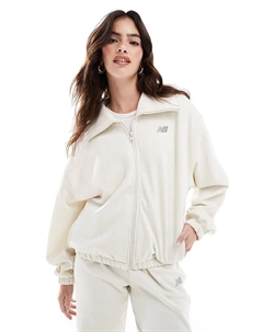 Флисовая кофта Performance бежевого цвета с застежкой-молнией New balance