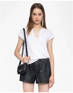 Тунисская футболка для женщин с короткими рукавами из хлопка, белый Zadig&voltaire