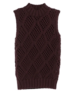 Топ фактурной вязки без рукавов, фиолетовый Eleventy