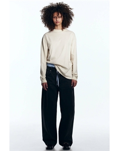 Топ из джерси с длинными рукавами, бежевый H&m