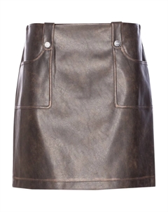 Мини-юбка с карманом на кнопках, коричневый Liu jo