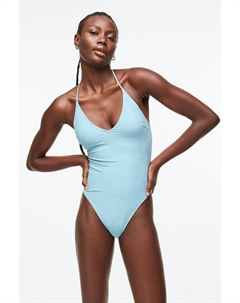 Купальник с высоким вырезом, бирюзовый H&m