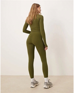 Бесшовные моделирующие леггинсы цвета хаки Asos design