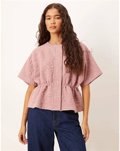 Пиджак с приталенной талией и жаккардовым узором с розовыми цветами Asos design