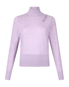 Свитер с высоким вырезом, фиолетовый Liu jo