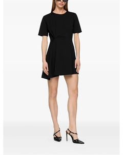 Мини-платье с короткими рукавами и перекрученной деталью, черный Dondup