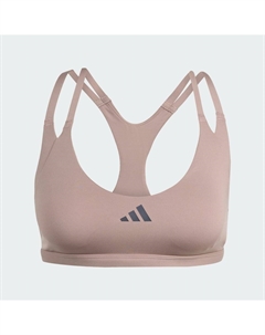 Спортивный бра Aeroimpact Luxe Training Light-Support, коричневый Adidas
