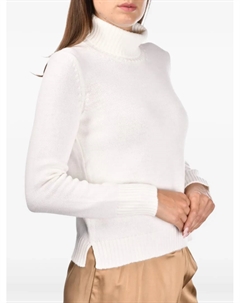 Шерстяной свитер с высоким воротом, белый Gran sasso