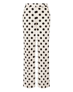 Шерстяные брюки в горох, белый Moschino