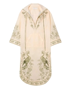 Платье миди с принтом, нейтральный Zimmermann