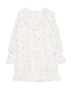 Платье мини с цветочным принтом, белый Chloe