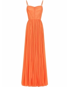 Шифоновое платье макси, оранжевый Dolce&gabbana