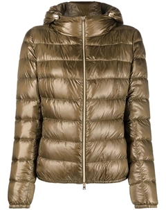 Глянцевый пуховик, зеленый Herno