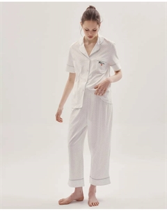 Пижама миди с карманом, светло-серый Сфера