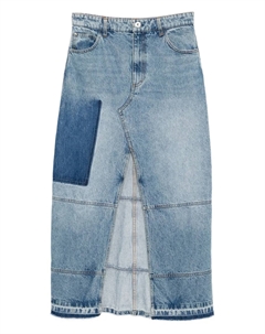 Юбка в технике пэчворк, синий Co collection