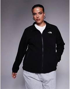 Флисовая кофта Glacier с застежкой-молнией Plus размера, цвет: черный The north face