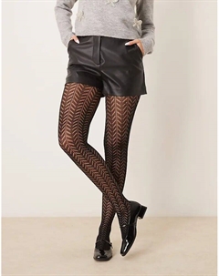 Колготки с узором черного цвета Asos design
