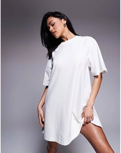 Футболка-мини-платье кремового цвета Asos design