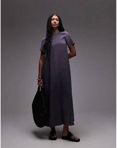 Платье-футболка-трапеция из модала серого цвета Asos design