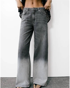 Джинсы Wide-Bear серого цвета Pull & bear