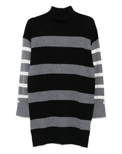 Платье Striped turtleneck sweater, черный Liu jo