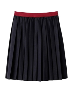 Плиссированная юбка в тонкую полоску, синий Miu miu