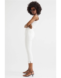 Укороченные джинсы скинни, белый H&m