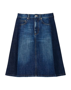 Двухцветная джинсовая юбка, синий Marc jacobs