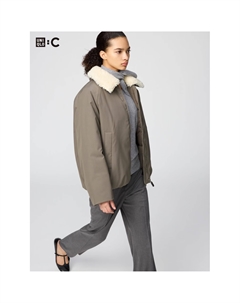 Утепленный бомбер Puffertech, 33 хаки Uniqlo