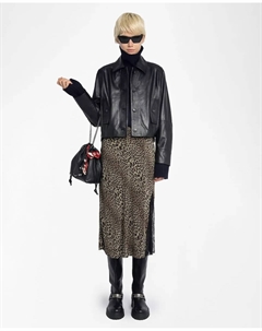 Юбка полудлинная свободная Jayla Semilarga Holgado, зеленый Zadig&voltaire